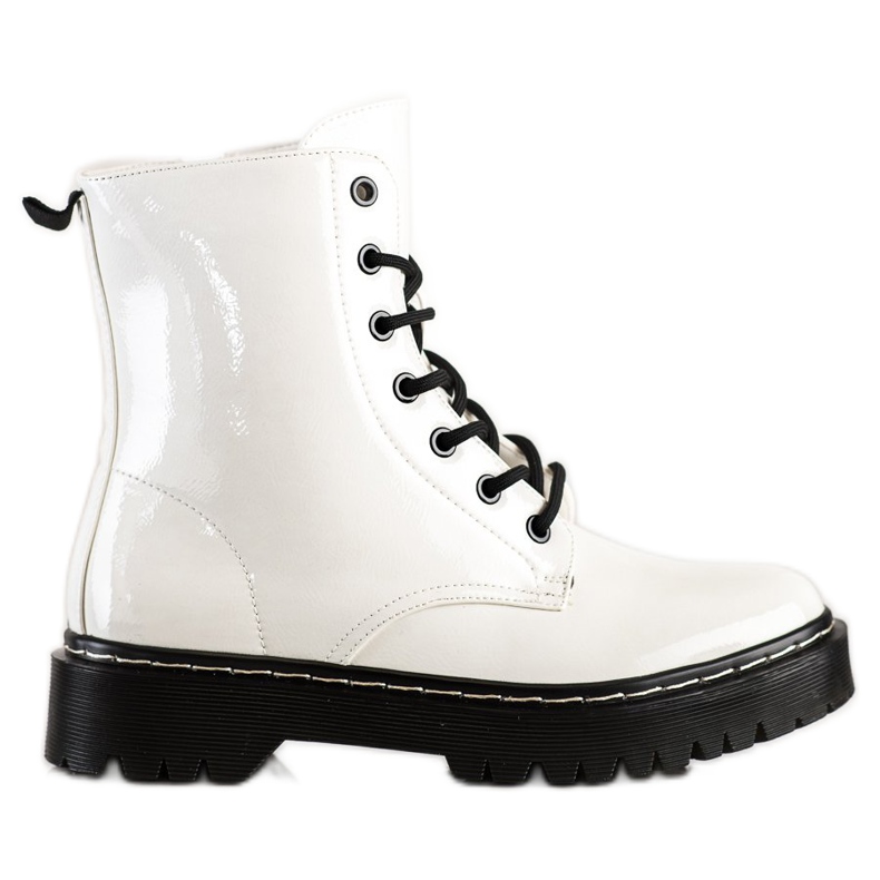 S. BARSKI Snörskor på S.BARSKI-plattformen vit