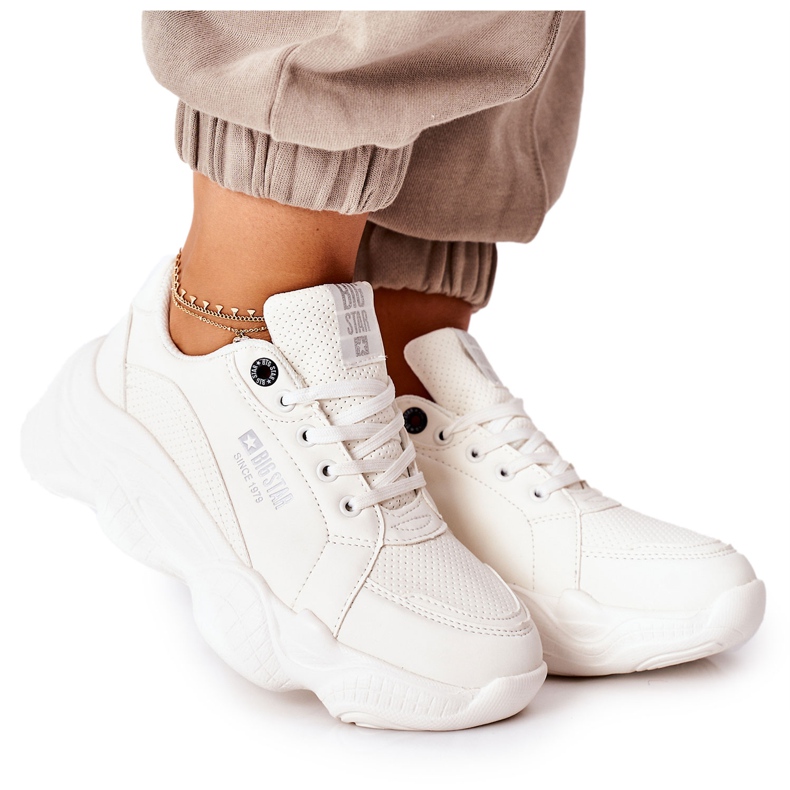 Kvinnors sportskor Memory Foam Big Star II274359 Vit