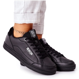 Dam Läder Sneakers Memory Foam Big Star II274320 Svart