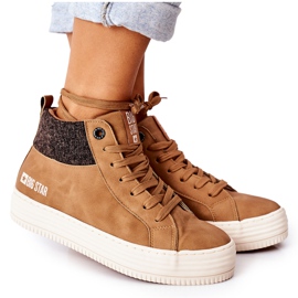 Högisolerade sneakers Big Star II274145 Camel brun