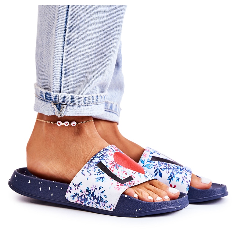 Gummi tofflor Big Star Love DD274A257 Marinblå mångfärgad