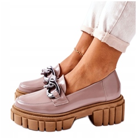 Dam Brogues Loafers Läder Cappuccino Laura Messi 2339 beige