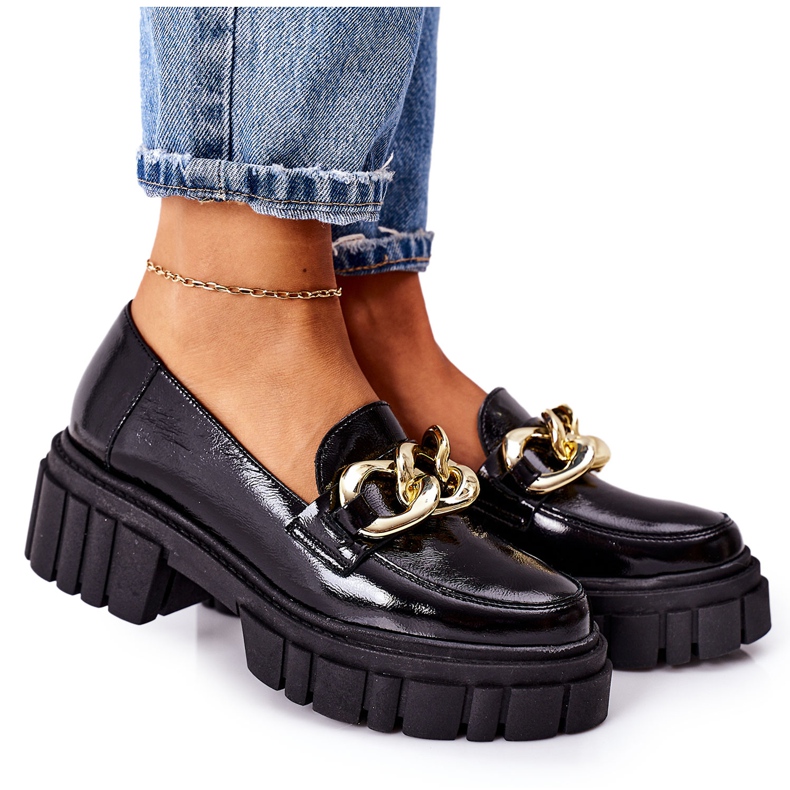 Dam Loafers Läder Loafers Svart Laura Messi 2339