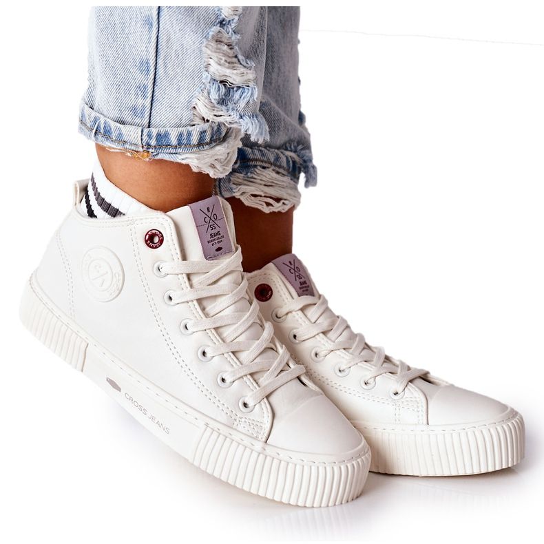 Kvinnors sneakers Cross Jeans High White II2R4022 vit