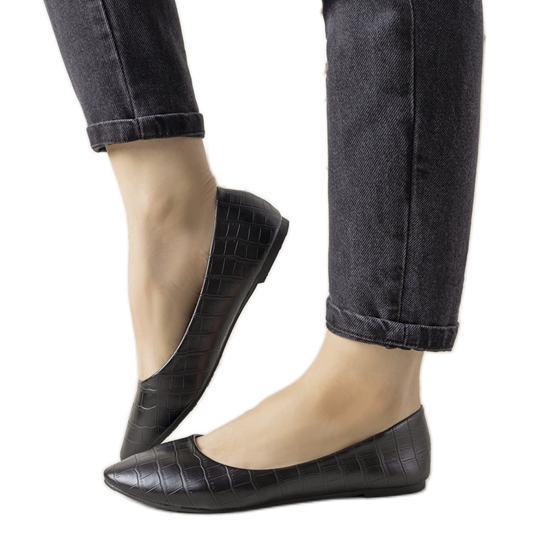 BM Svarta ballerinor i Camilia -krokodilhudmönstret