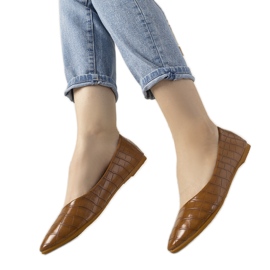 BM Kamelballerinor i Camilia -krokodilhudmönstret brun