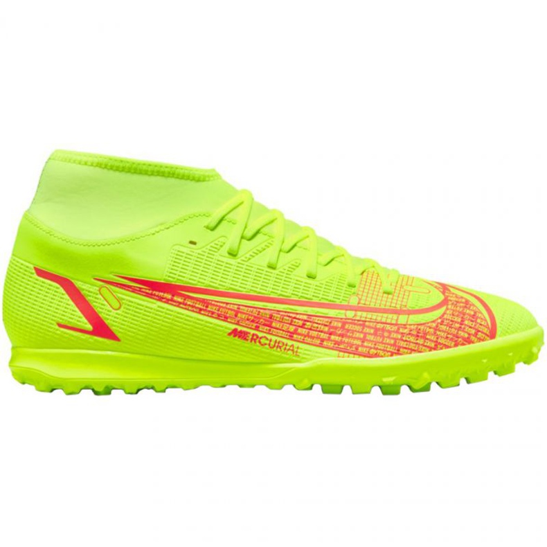 Nike Mercurial Superfly 8 Club Tf M CV0955 760 fotbollsskor gul gula färger