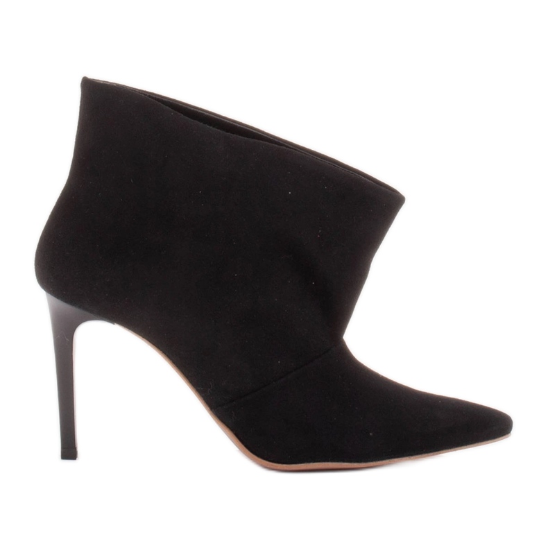 Marco Shoes Lädernålar med förlängd framsida svart