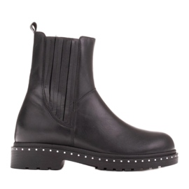 Marco Shoes Costanza stövlar med silver dubbar svart