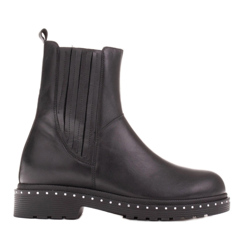 Marco Shoes Costanza stövlar med silver dubbar svart