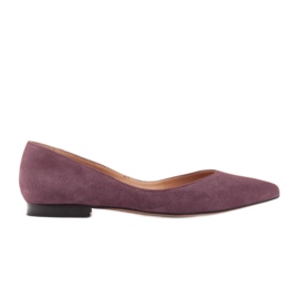Marco Shoes Kvinnors ballerina med låga sidor purpur