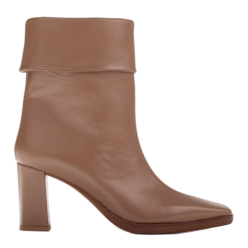 Marco Shoes Eleganta Loren -stövlar med krage beige