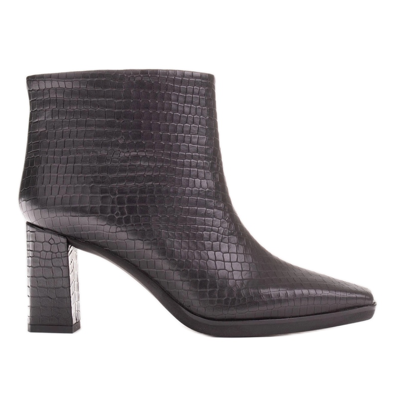 Marco Shoes Kombinerade stövlar gjorda av två typer av läder svart