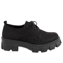 Svarta mockasiner med tjock sula 8363 Svart