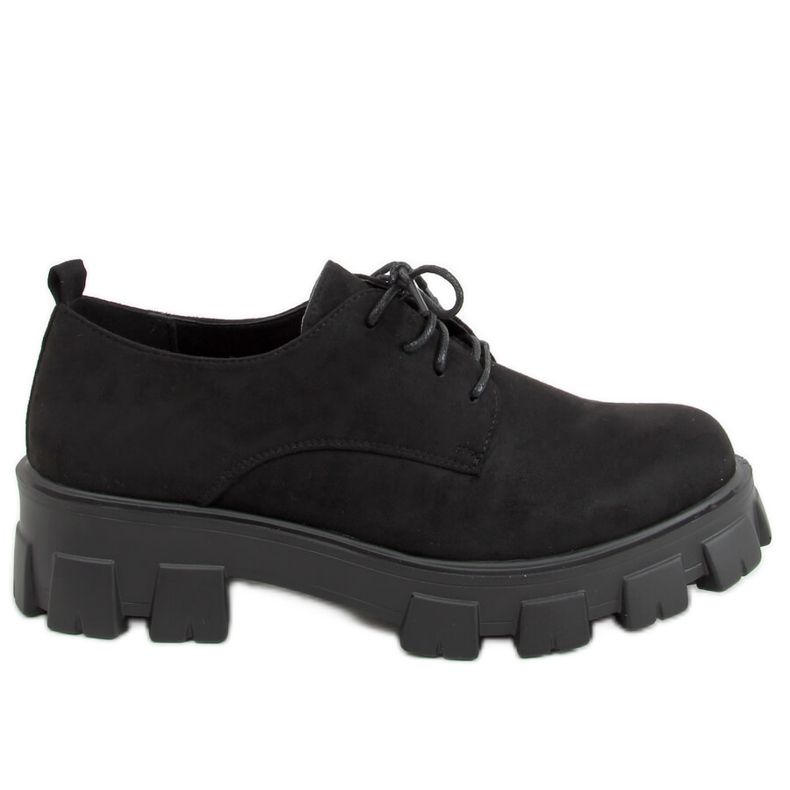 Svarta mockasiner med tjock sula 8363 Svart