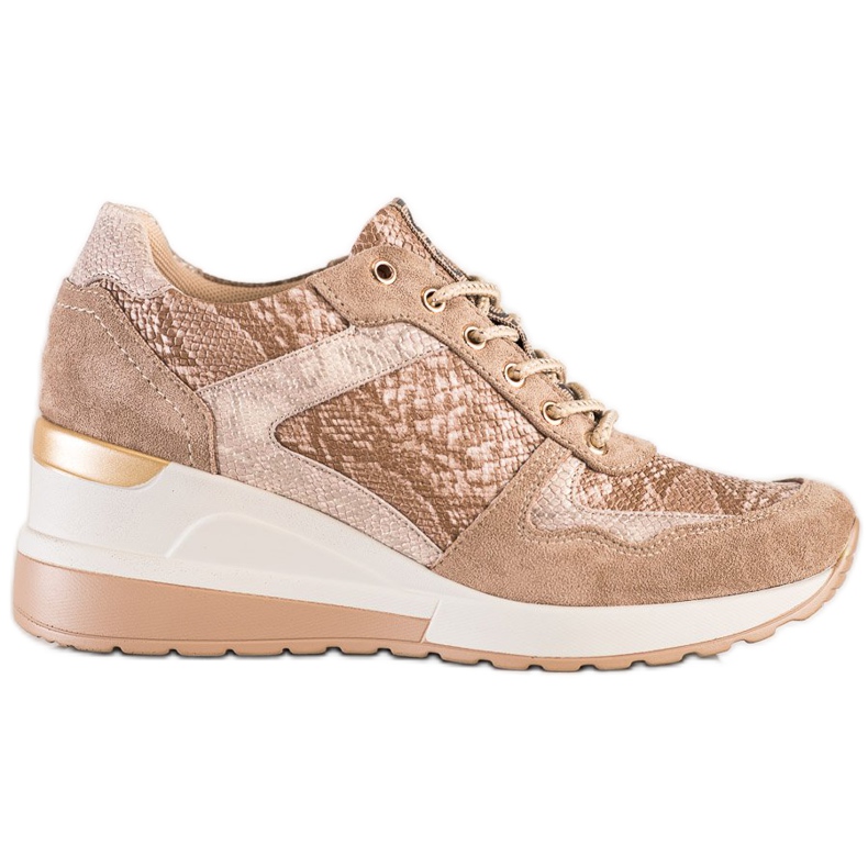 VINCEZA mocka sneakers beige