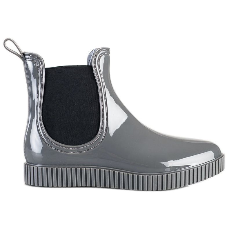 SHELOVET Lackade galoscher på plattformen grå