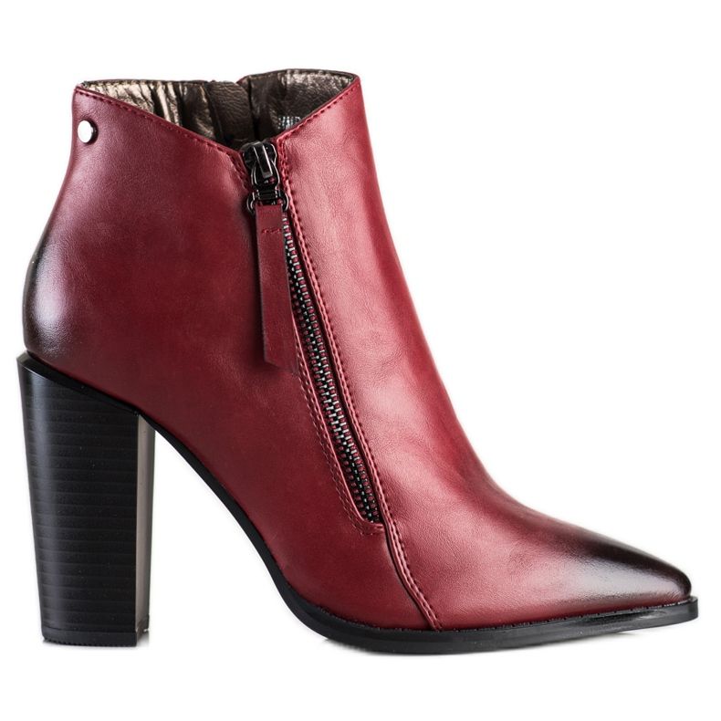 SHELOVET Maroon Booties I Spitz röd