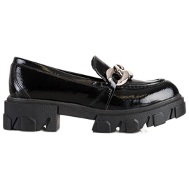 SHELOVET Lackade mode loafers svart