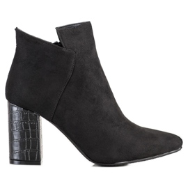 Vinceza Heel stövlar med ormtryck svart