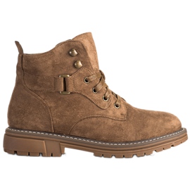 SHELOVET Snörskor i mocka brun