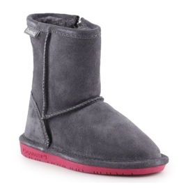 BearPaw Emma Toddler Zipper 608TZ-903 Charcoal Pomberry vinterstövlar grå