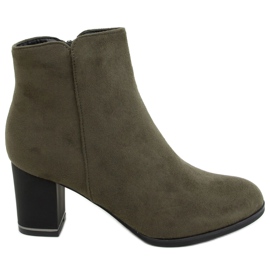 Gröna lågklackade stövlar KL-718 Gröna