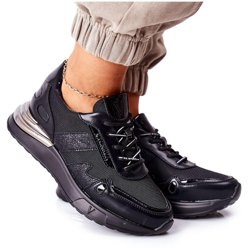Vinceza Kvinnors sportskor Sneakers Svart Manitoba