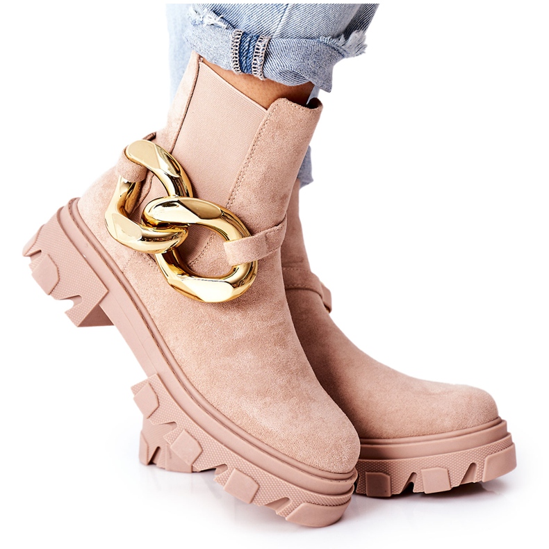 S.Barski Kvinnors varma stövlar Jodhpur stövlar Beige Visione