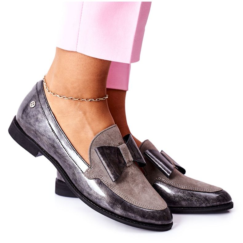 Dam Brogues Maciejka Lackade Loafers Grå 04099-03 / 00-1