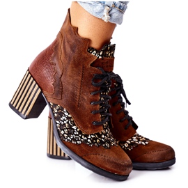 Damstövlar Läder Maciejka Brun 03190-02