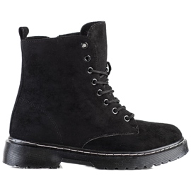 SHELOVET Varm mocka Trappers svart