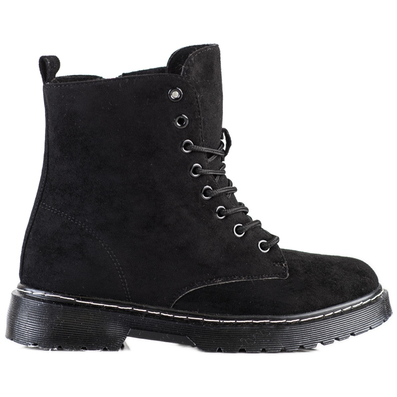 SHELOVET Varm mocka Trappers svart