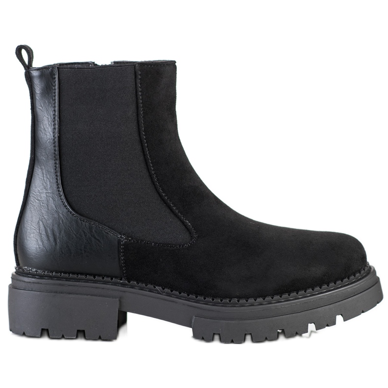 Evento Platformsstövlar i mocka svart