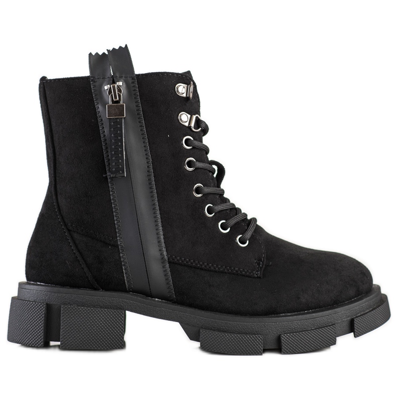 Cm Paris Svarta fällare med dekorativ dragkedja