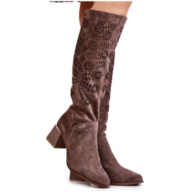 Lewski Shoes Mocka Lewski -stövlar Openwork Brown Romena brun