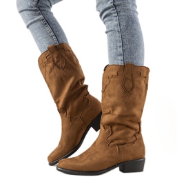Camel LuckyShoes cowboystövlar brun
