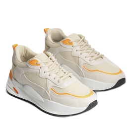 Adventa beige sneakers för kvinnor