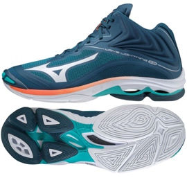 Mizuno Wave Lightning Z6 Mid M V1GA200584 volleybollskor marinblå blå blått och marinblått