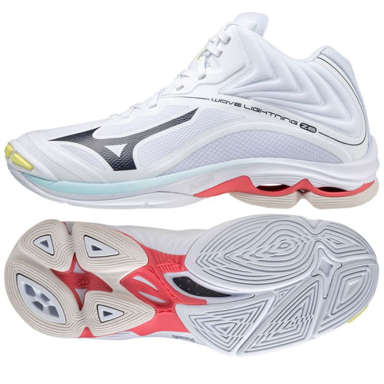 Mizuno Wave Lightning Z6 Mid W V1GC200510 volleybollskor vit vit