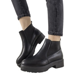 Klassiska svarta stövlar med elastisk Santacruz