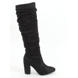 Klassiska svarta höga klackar W18005 Svart