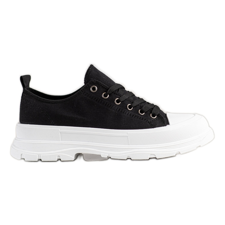 SHELOVET Textil mode sneakers svart