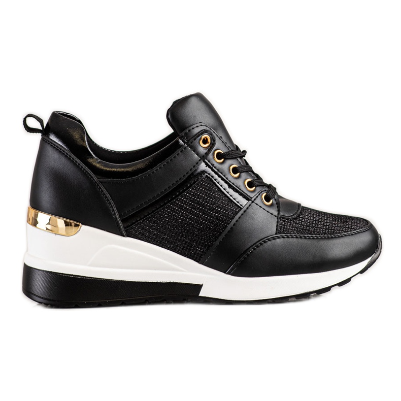 Diamantique Svarta Wedge Sneakers