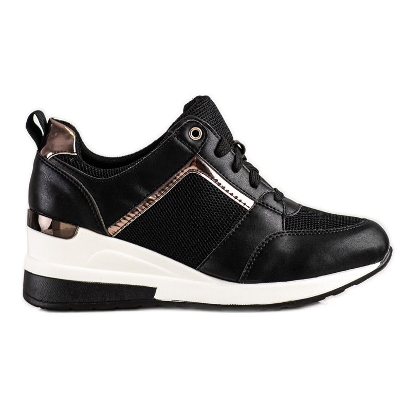 Sweet Shoes Wedge Sneakers Med Mesh svart