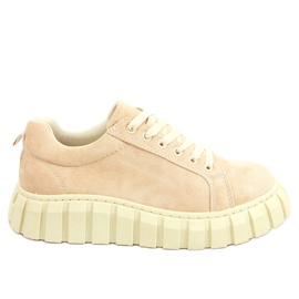 Beige sneakers för kvinnor AD-391 Beige