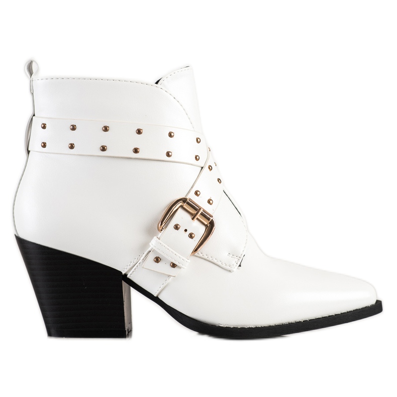 Lucky Shoes Rockstövlar på stolpen vit