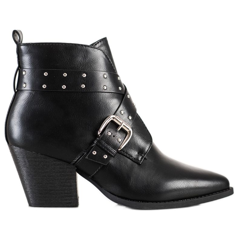 Lucky Shoes Rockstövlar på stolpen svart