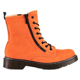 SHELOVET Orange fällare med dekorativ dragkedja