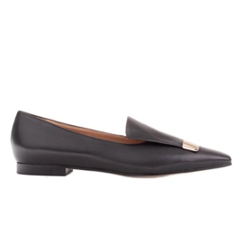 Marco Shoes Ballerinor med dekorativ tunga svart